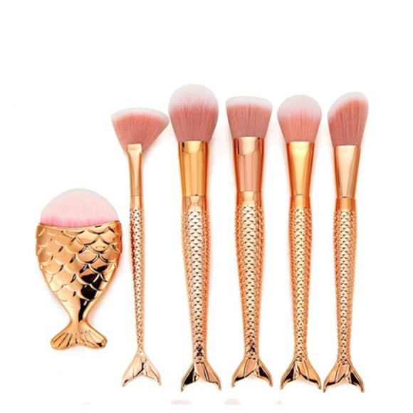Other - NEW 6Pcs Mermaid Makeup Brushes Set